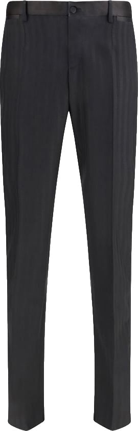 Dolce & Gabbana Black Wool Oves Aries Dress Pants