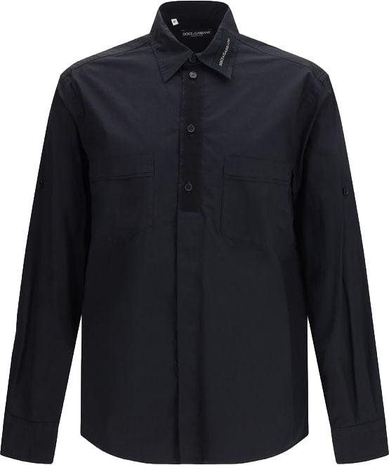 Dolce & Gabbana Black Cotton Dress Shirt