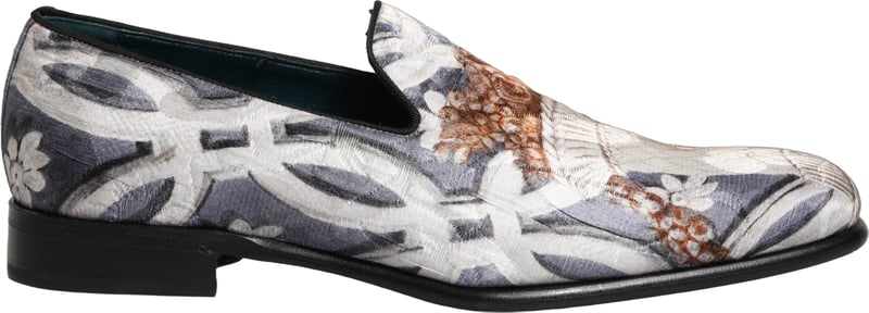 Dolce & Gabbana Multicolor Floral Tapestry Embroidery Loafer Shoes