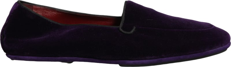 Dolce & Gabbana Violet Velvet Slip On Men Flats Loafers Shoes