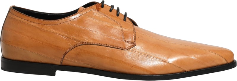 Dolce & Gabbana Brown Leather Lace Up Men Derby Dress Shoes