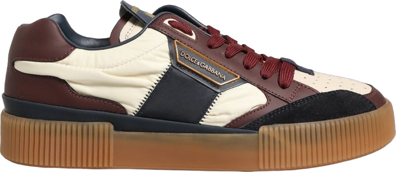 Dolce & Gabbana Multicolor Leather MIAMI Low Top Men Sneakers Shoes