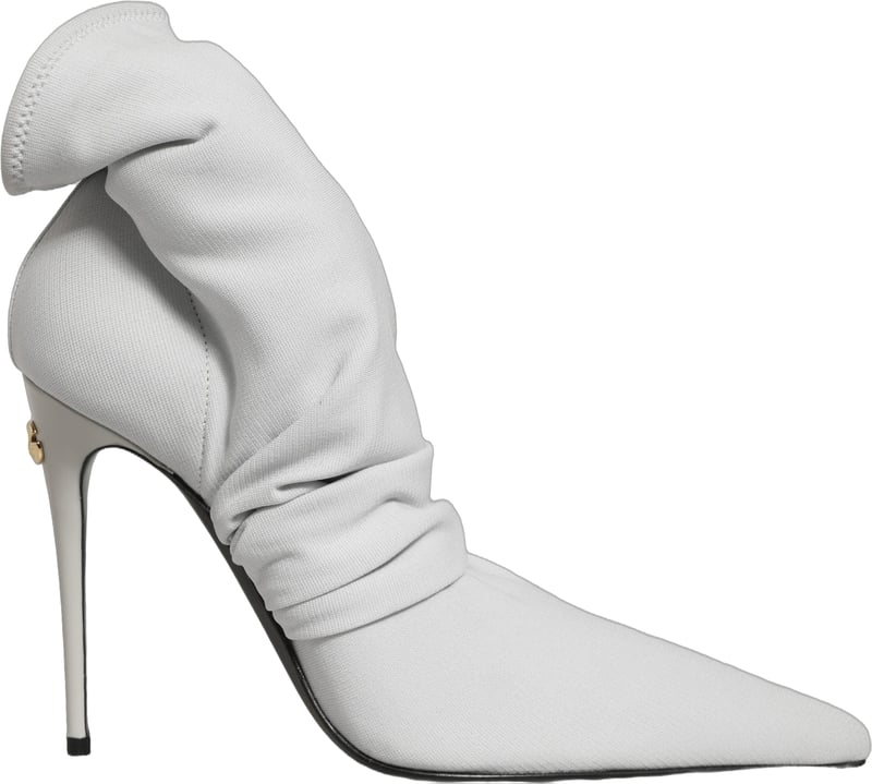 Dolce & Gabbana Gray Stretch Socks Heels Ankle Boots Shoes