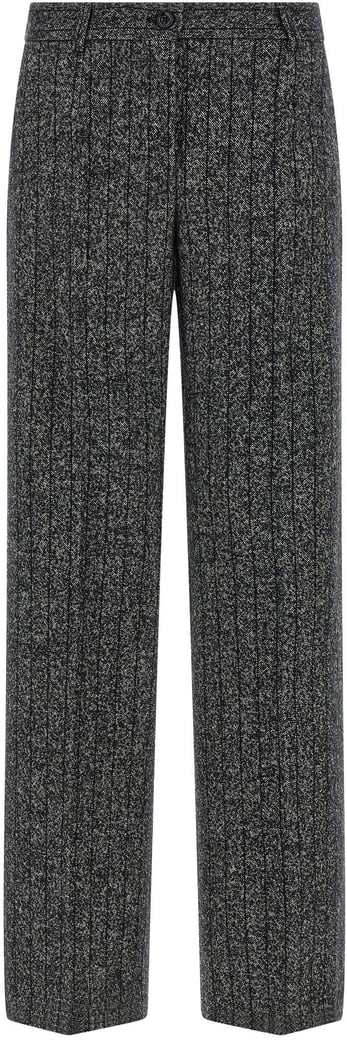 Dolce & Gabbana Bicolor Virgin Wool Casual Pants