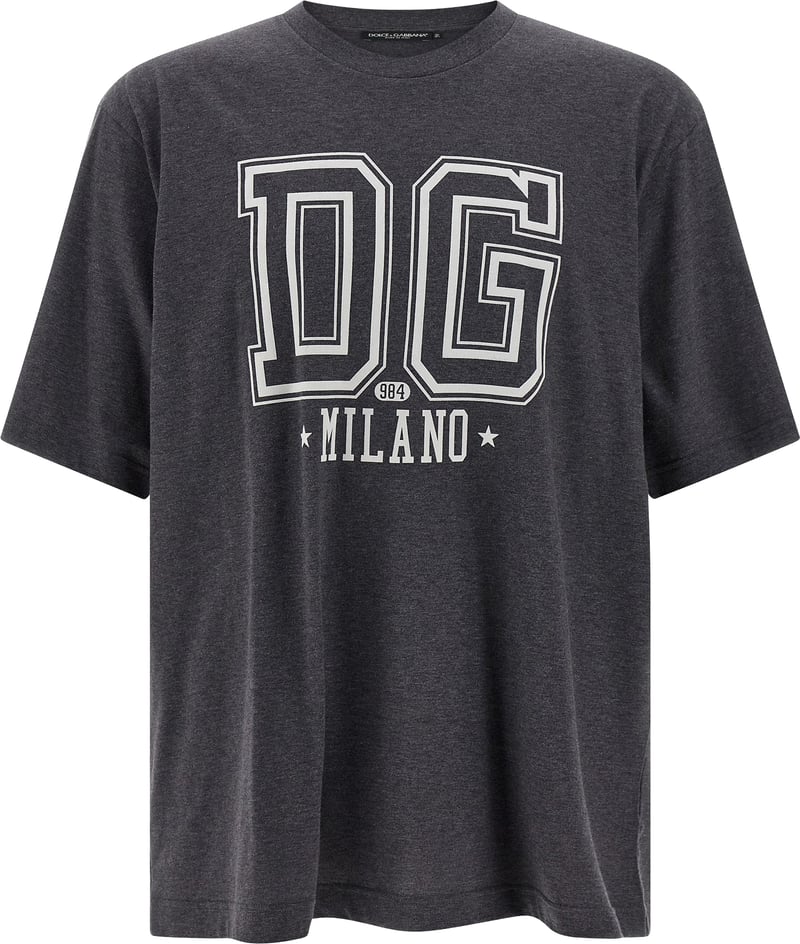 Dolce & Gabbana Gray Cotton T-Shirt