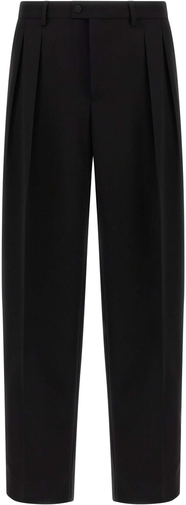 Dolce & Gabbana Black Virgin Wool Dress Pants