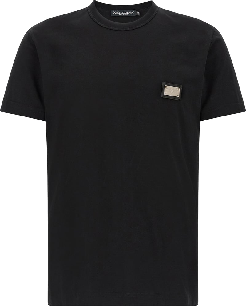 Dolce & Gabbana Black Cotton T-Shirt