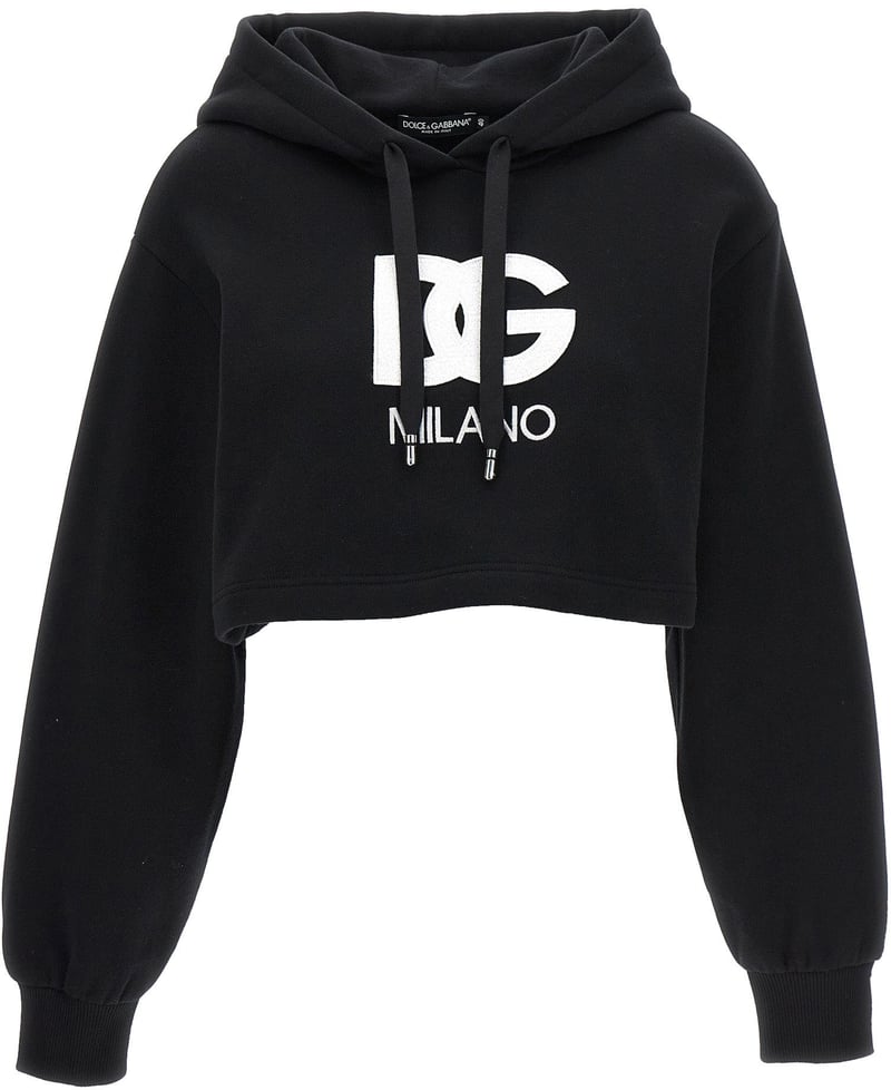 Dolce & Gabbana Black Cotton Hoodie