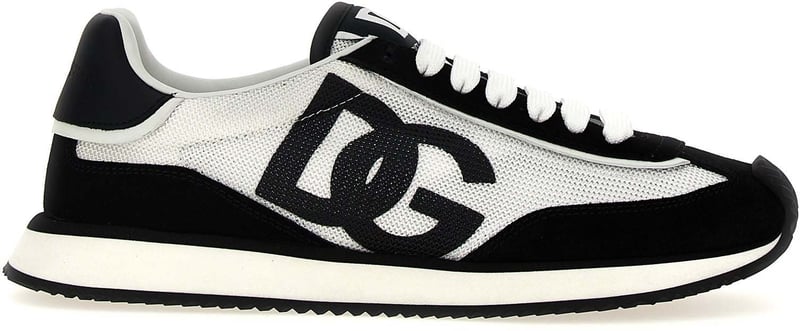 Dolce & Gabbana Bicolor Calfskin Athletic Sneakers