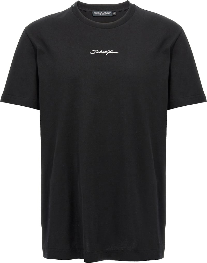 Dolce & Gabbana Black Cotton T-Shirt