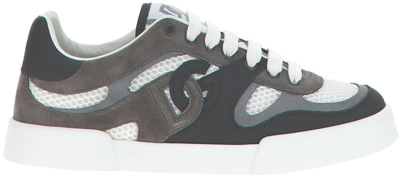Dolce & Gabbana Gray Calfskin Athletic Sneakers