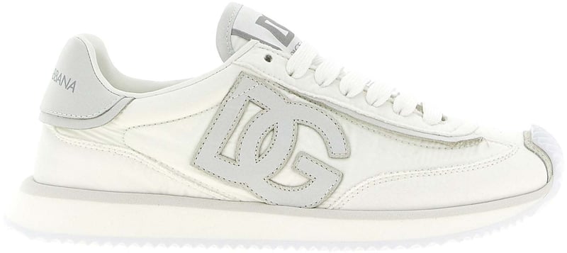 Dolce & Gabbana White Polyester Athletic Sneakers
