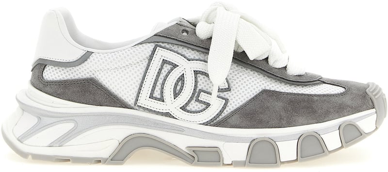 Dolce & Gabbana Gray Polyester Athletic Sneakers
