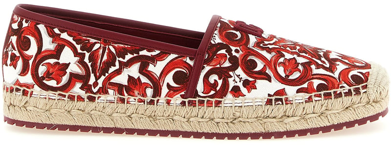 Dolce & Gabbana Red Cotton Espadrilles