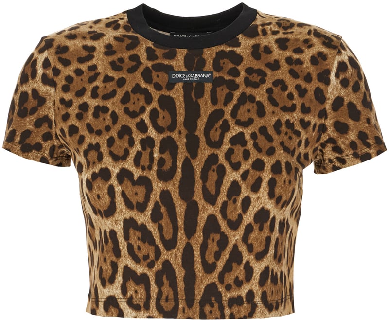 Dolce & Gabbana Printed cotton crop T-shirt