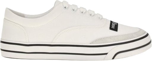 Dolce & Gabbana White Cotton Low Top Sneakers