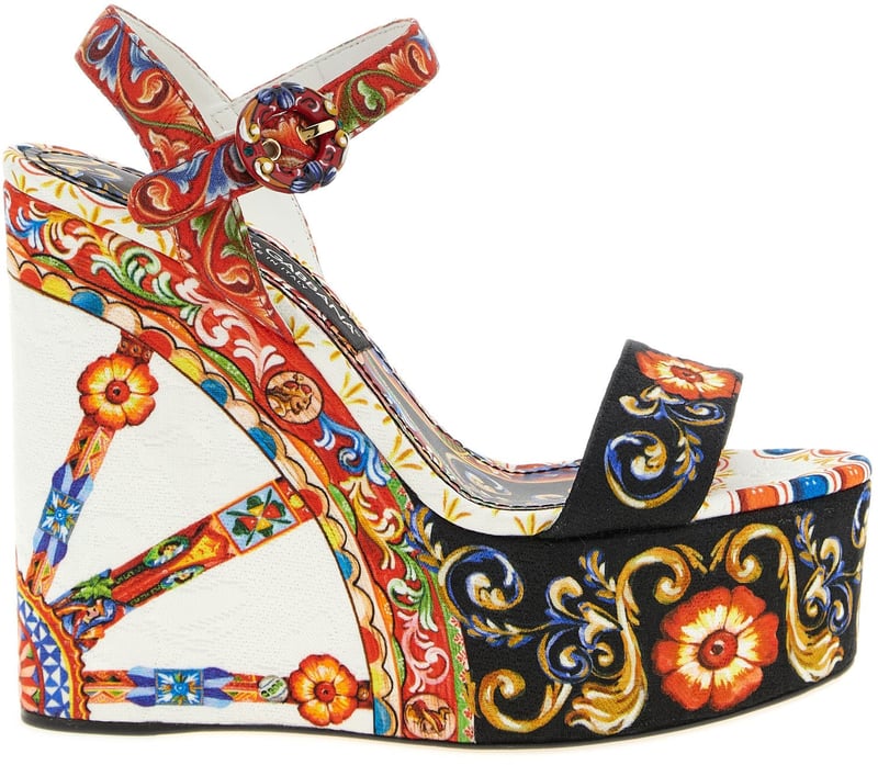Dolce & Gabbana Multicolor Viscose Wedge Sandals