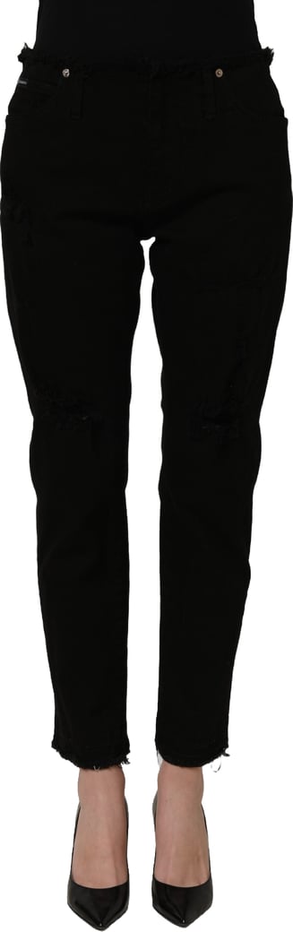 Dolce & Gabbana Black Cotton Skinny Denim Trouser Jeans