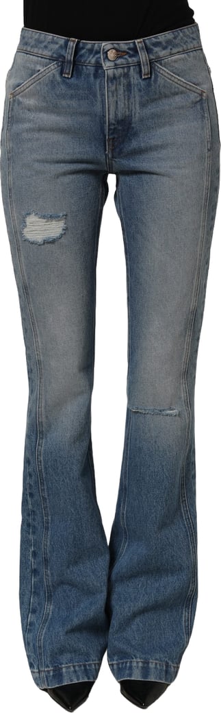 Dolce & Gabbana Blue Cotton Boot Cut Denim Trouser Jeans
