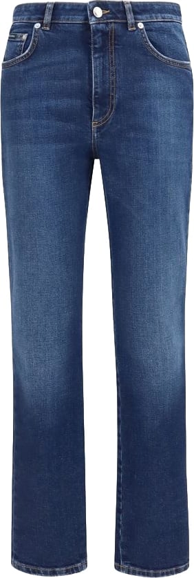 Dolce & Gabbana Blue Cotton Straight-Leg Jeans