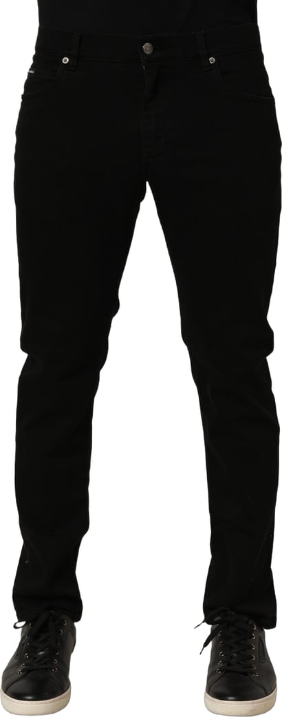 Dolce & Gabbana Black CottonStretch Regular Skinny Denim Jeans