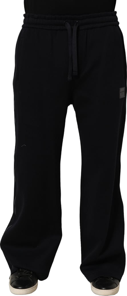 Dolce & Gabbana Dark Blue Relaxed Wide Leg Men Jogger Pants