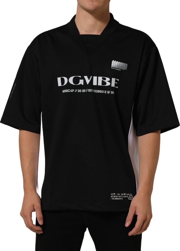 Dolce & Gabbana Black Polyester DGVIB3 Oversized Jersey T-shirt