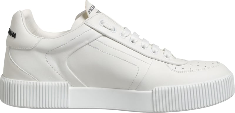Dolce & Gabbana White Miami Leather Low Top Men Sneakers Shoes