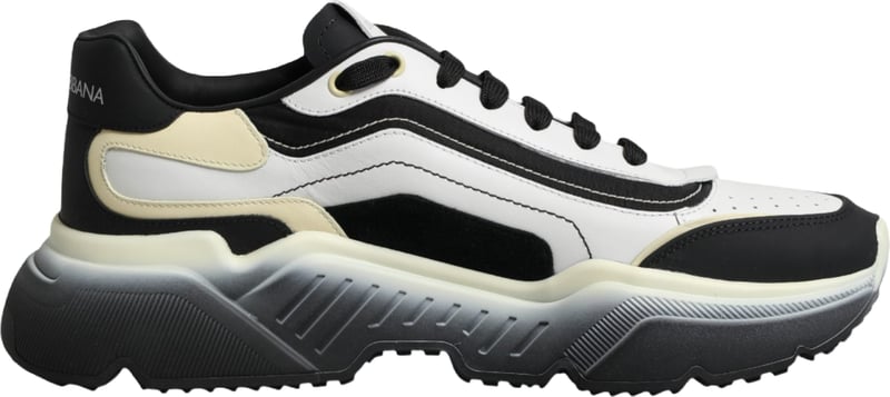 Dolce & Gabbana White Black Daymaster Two Tone Sneaker Shoes