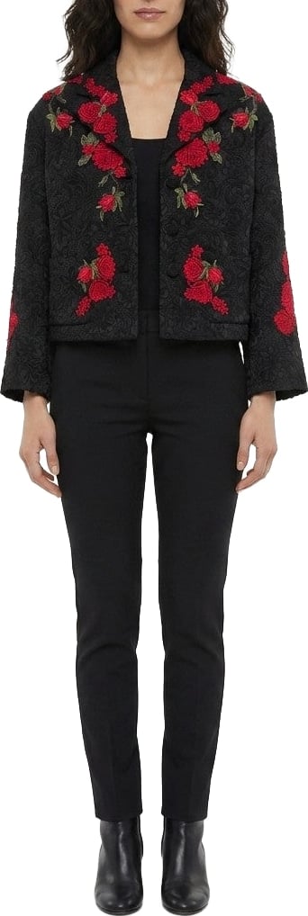 Dolce & Gabbana Black Cotton Biker Jacket