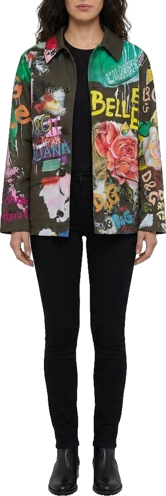 Dolce & Gabbana Multicolor Cotton Full-Length Jacket