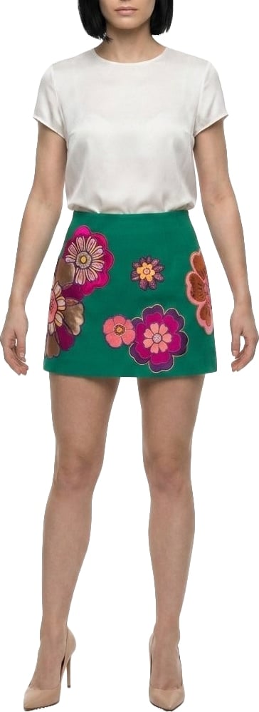 Dolce & Gabbana Green Acetate Mini Skirt