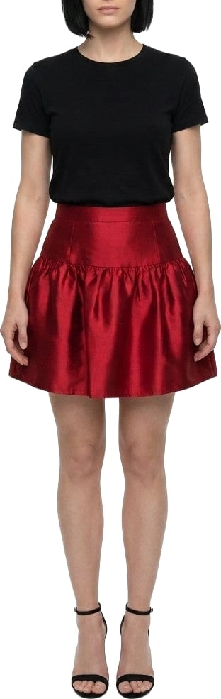 Dolce & Gabbana Red Silk Mini Skirt