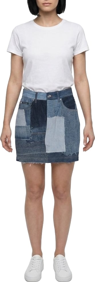 Dolce & Gabbana Bicolor Cotton Mini Skirt