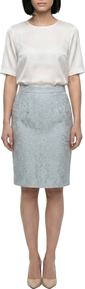 Dolce & Gabbana Bicolor Polyester Midi Skirt