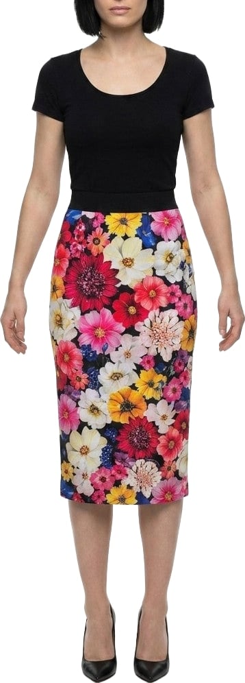 Dolce & Gabbana Multicolor Elastane Midi Skirt