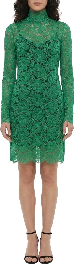 Dolce & Gabbana Green Cotton Cocktail Dress