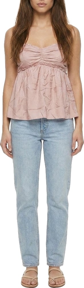 Dolce & Gabbana Pink Silk Sleeveles T-Shirt