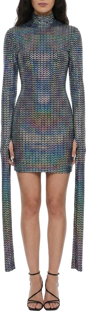 Dolce & Gabbana Silver Elastane Cocktail Dress
