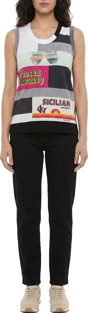 Dolce & Gabbana Multicolor Cotton Tank Tops