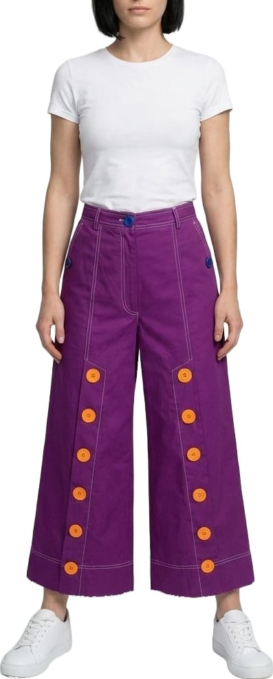 Dolce & Gabbana Bicolor Cotton Cropped Pants