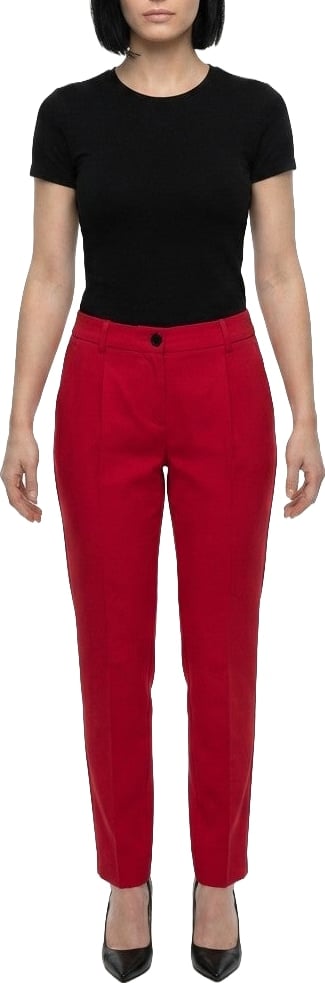 Dolce & Gabbana Red Elastane Dress Pants