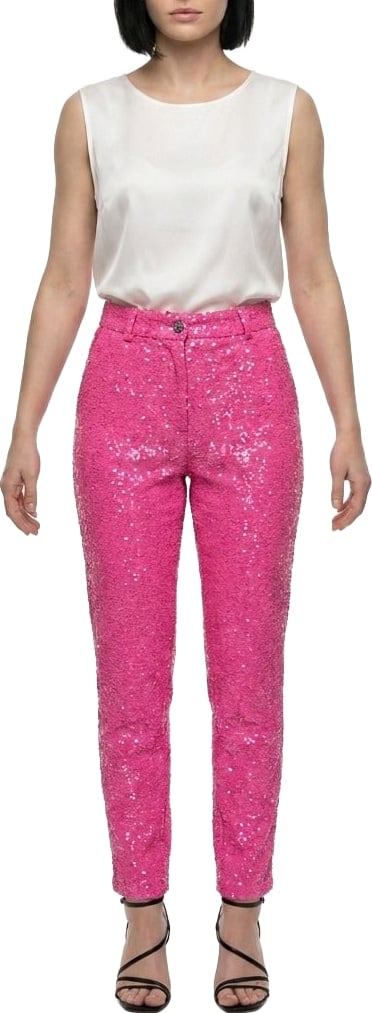 Dolce & Gabbana Pink Elastane Casual Pants
