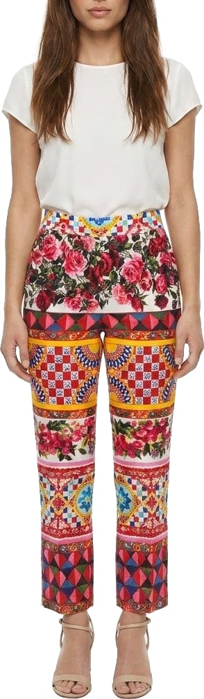 Dolce & Gabbana Multicolor Cotton Casual Pants