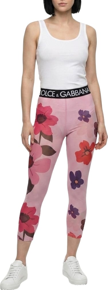 Dolce & Gabbana Pink Elastane Leggings