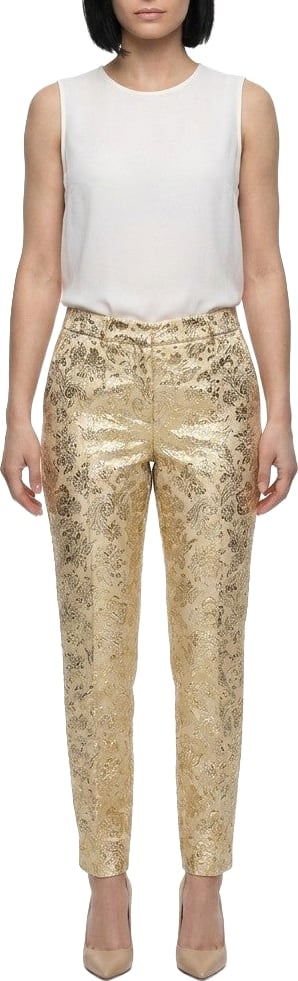 Dolce & Gabbana Gold Polyamide Casual Pants
