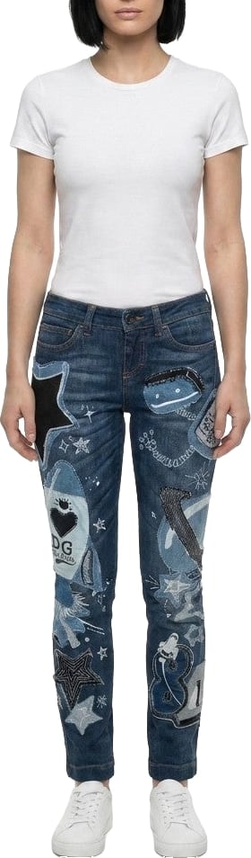 Dolce & Gabbana Blue Cotton Straight-Leg Jeans