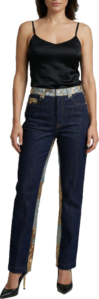 Dolce & Gabbana Blue Cotton Straight-Leg Jeans