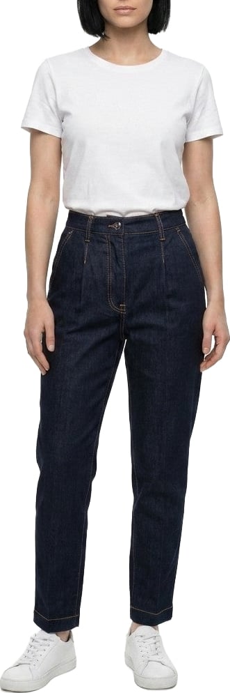 Dolce & Gabbana Navy Blue Cotton Straight-Leg Jeans