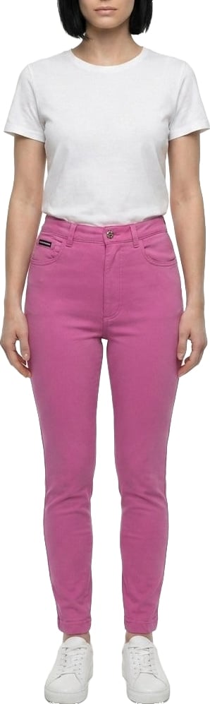 Dolce & Gabbana Pink Cotton Skinny Pants